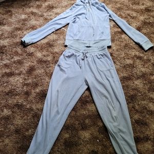 Fashion Nova Track Suit baby blue small